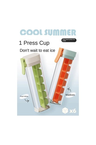 Preslenmiş Buz Küpü Kalıp Buz Kutusu Dondurulmuş Buz Artefakt Kalıp Büyük Kapasiteli - Yeşil