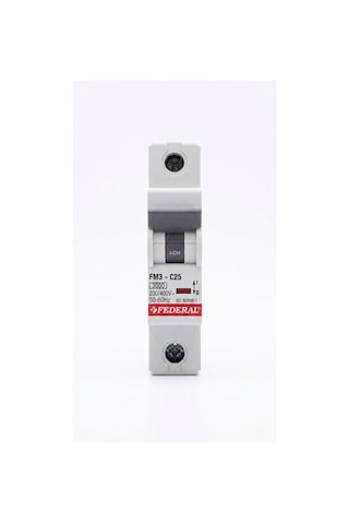 12 Adet Federal 1x25 A C Tipi 3ka Otomatik Sigorta Fm3-c 9ec-c0331-0d25