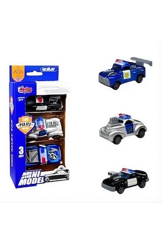 3 Parça Çek Bırak Mini Model Metal Clasic Araba 1:64
