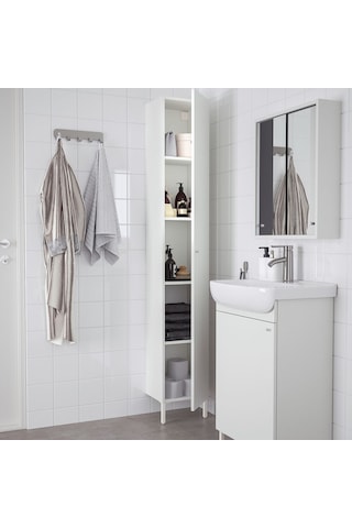 Banyo Boy Dolabı, Beyaz, 30x190 Cm Beyaz