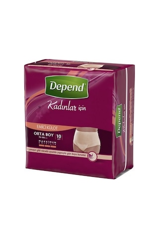 Depend Emici Külot Hasta Bezi Kadın Orta 10'lu