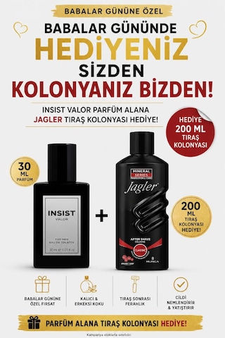 İnsist 30 Ml Erkek Edt Jagler Classic Traş Kolonyası Hediye Aromatik