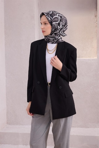 Belli İpek Eşarp - 4222-58 Siyah Twill