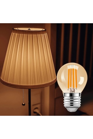 G45 Rustik Led Ampul 4w E27 Duy 2700k Amber Cam Dekoratif Vintage