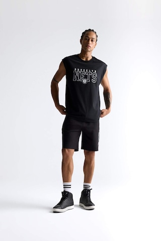 Defacto Pamuk Defactofit Nba Brooklyn Nets Oversize Geniş Kalıp Bisiklet Yaka Atlet E7284ax25aubk81 SIYAH