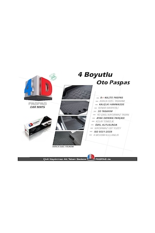 Refref Vw Touareg 4d Havuzlu Paspas Kauçuk 2010+ 4ds-82716