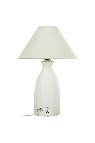 Patara Seramik Krem Abajur Krem