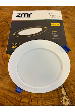 Zmr 9w 6500k-beyaz Işık Spot Led Panel Kutu İçeriği 2 Adettir