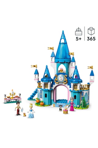 LEGO ® | Disney Princess Sindirella ve Yakışıklı Prens'in Şatosu 43206 - 5 Yaş ve Üzeri Hayal Gücü Geniş Çocuklar için Oyuncak Yapım Seti (365 Parça)