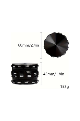 Elmpaly Mor 63mm 4 Katmanlı Alüminyum Metal Öğütücü - Dayanıklı Taşınabilir