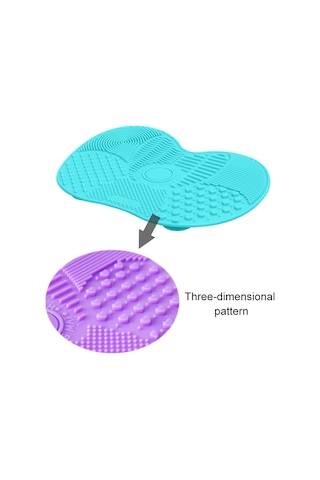 Sones Silikon Fırça Temizleme Matı Kozmetik Makyaj Kaş Fırçaları İçin Yıkama Aletleri Temizleme Pedi Fırça Tahtası Makyaj Temizleme Aleti Pembe