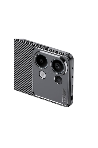 Apsuwa Xiaomi Redmi Note 13 Pro 4g Kılıf Negro Karbon Fiber Desen Silikon + Ekran Koruyucu Nano