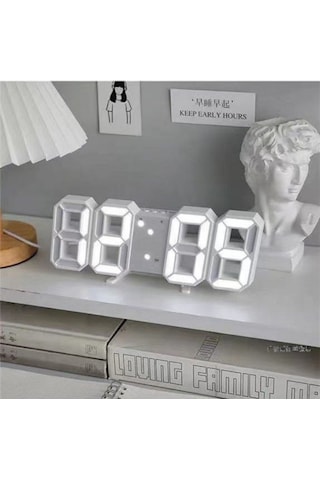 Techtic Yeni Nesil Dekoratif Dijital 3d Led Masa Duvar Çalar Saat
