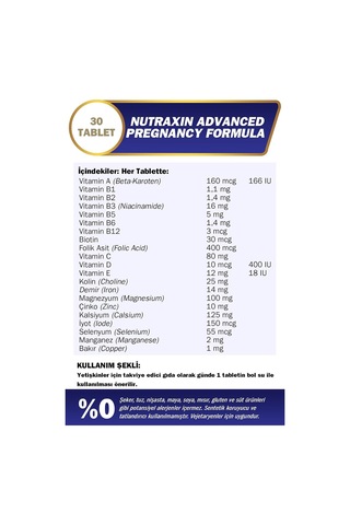 Tr Pregnancy Formula Hamilelik Ve Emzirme Dönemine Özel Multivitamin 21 Vitamin Ve Mineral 30 Tablet Vegetaria