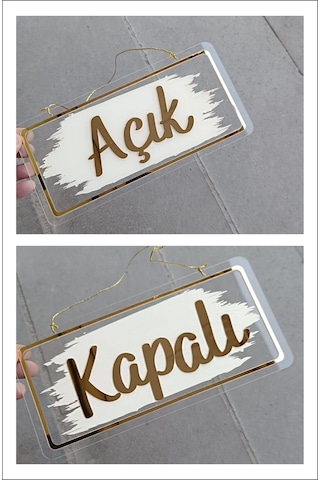 Açık Kapalı Yazısı Açık Kapalı Tabelası Mağaza Kapı Yönlendirme Levhası Pleksi