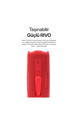 Powerway Rivo Kırmızı Taşınabilir Bluetooth Kablosuz Hoparlör 12 Saat Oynatma Çoklu Bağlantı