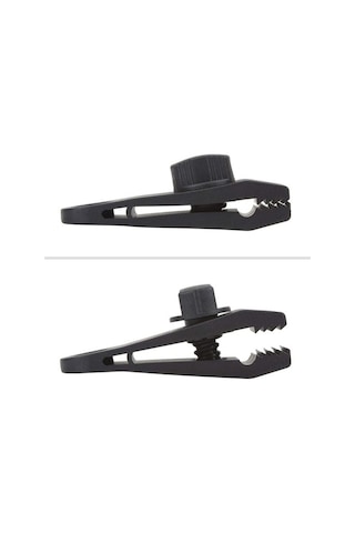 Novahub Yüksek Kaliteli Çadır Klipsleri, Lastik Bantlar Ve D-tipi Metal Tokalar - 30 Parça Set Siyah, Kullanıcı Dostu Tasarım Siyah