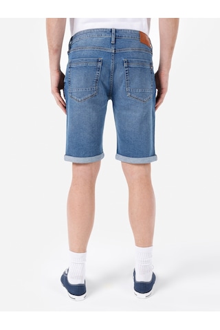 Colin's Colins Düşük Bel Mavi Erkek Jean Şort Mavi