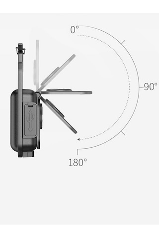 Unichrome Cob 800 mAh Led Anahtarlıklı Metal Kasa Cep Boy El Feneri 2'li Siyah