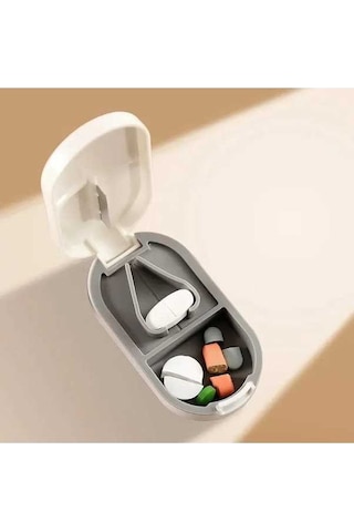 Maoyaya Taşınabilir Hap Kesici Saklama Kutusu İle Hap Kırıcı Çok Renkli Çok Renkli