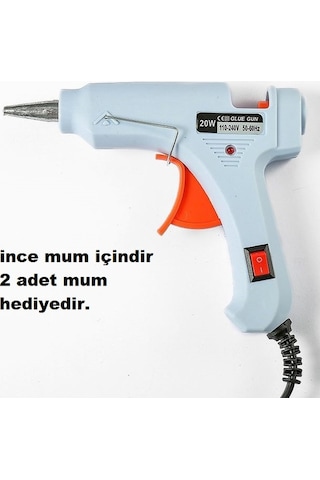 Sıcak Silikon Tabancası Mini Anahtarlı 20 W Silikon Mum