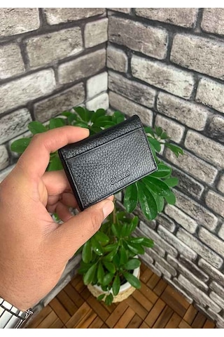 Guard Siyah Hakiki Deri Kartlık Erkek / Kadın P1169 Siyah