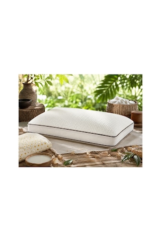 Doğal Lateks Yastık 40x60x14 Cm Ortopedik Boyun Destekli Ergonomik Nefes Alabilir Uyku Yastığı