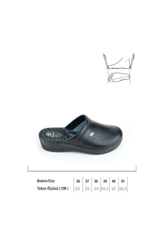 Gezer 04770-26 Anatomik Sabo Terlik 36-41 Siyah