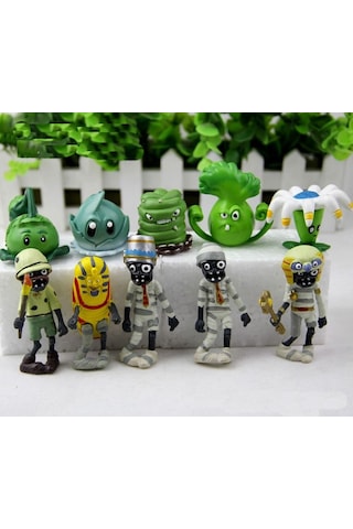 Plants And Zombies Zombiler Bitkiler 10 Adet 3-7 Cm Figur Set