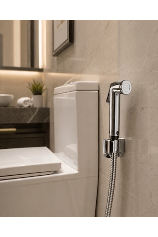 Su Tasarruflu Taharetmatik El Spreyi Stoplu Banyo Temizlik Seti - Uczzztaharetmatik-3-1 Çok Renkli