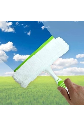 Çekçekli Mikrofiber Cam Silme Mopu Renkli