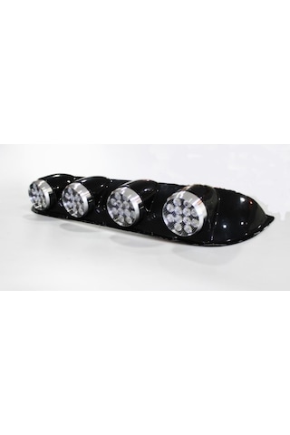 Off Road Tavan Sis Lambası Seti Yuvarlak 4lü Ledli Siyah