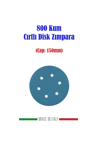Grin Su Geçirmez Cırtlı Disk Film Zımpara 150 MM 800 Kum