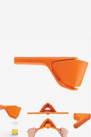 Dreamfarm Fluicer Kolay Sıkmalı Portatif Lime, Limon, Portakal Sıkacağı Turuncu Sıkacak 28 Cm Turuncu