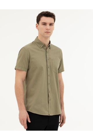 Pierre Cardin Erkek Haki Gömlek Kısa Kollu 50284166-vr027 Haki