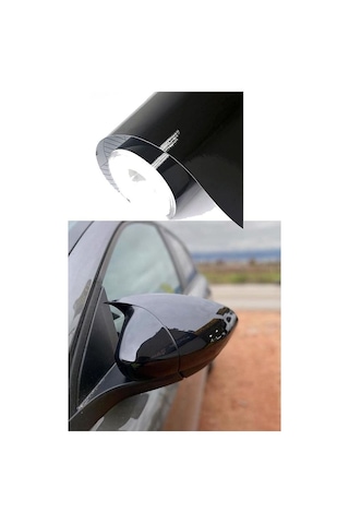 Parlak Siyah Folyo Hava Kanallı Araç Döşeme Kaplama Folyosu Siyah 30 Cm X 1 Metre Piano Black Folyo