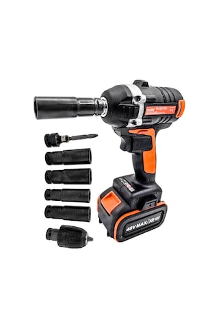 Moonshop 48V Profesyonel 3'lü Set Kırıcı Delici Somun Sıkma Taşla