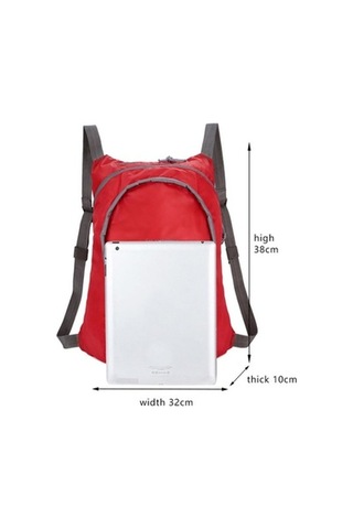 Zcjb Naylon Su Geçirmez Katlanabilir Hafif Depolama Katlanır Sırt Çantası Beyaz Beyaz
