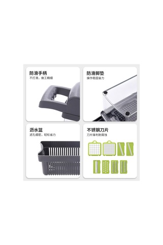 Neevoyu Ev Mutfak Çok Amaçlı Yemek Hazırlama Aleti: Dilimleyici, K丝leyici, Küpleyici - Pratik Kullanım, Dayanıklı Malzeme Diğer