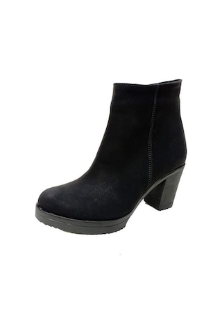 Efsun 2303-22 Yağlı Deri Fashion Fermuarlı Kadın Bot Siyah