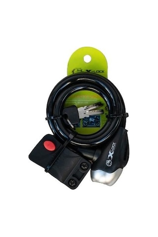 Xbyc Ty 561 Anahtarlı Çelik Halat Kilit 8x1300 Mm Bisiklet Kilidi Siyah