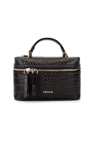 Tamer Tanca Kadın Suni Deri Kahverengi El Çantası 1178 4005 Bn Cnt Sk25-26 Acı Kahve Kroko Kahverengi
