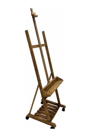 Ahşap Şovale Tekerlekli Kare Ayaklı H Tipi Boyalı Decolfin