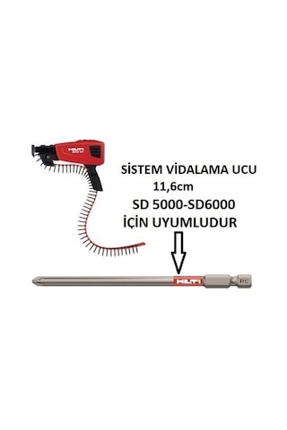 Hilti Sistem Şerit Vidalama Ucu Ph2 116/4 1/2'' 1 Adet