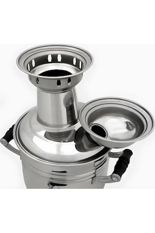 Sözenler 4 Litre Kömürlü-odunlu Krom Semaver Turbo Modeli