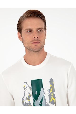 Pierre Cardin Erkek Ekru Sweatshirt 50290612-vr019 Ekru
