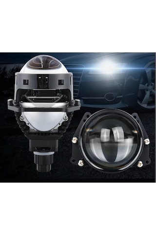 Vidalı Bi-led Far İçi Led Mercek 3 İnc Vidalı Somunlu Kısa Uzun Birlikte