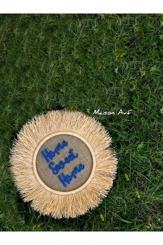 Rafya Ayna & Home Sweet Home Duvar Süsü 2'li Set M067