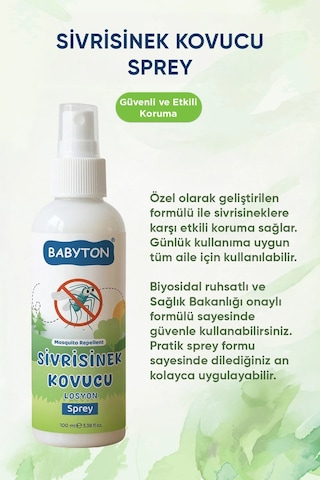 Sivrisinek Kovucu Sprey Losyon 100 Ml