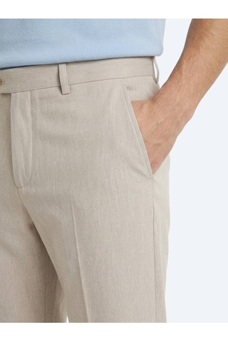 Kip Taş Kumaş Relaxed Fit Casual Keten Karışımlı Pantolon